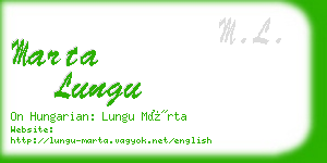 marta lungu business card